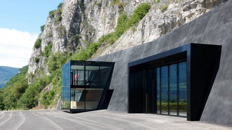 Illustration for article titled This Evil-Looking Mountain Fortress Is Really a Magnificent Fire Station
